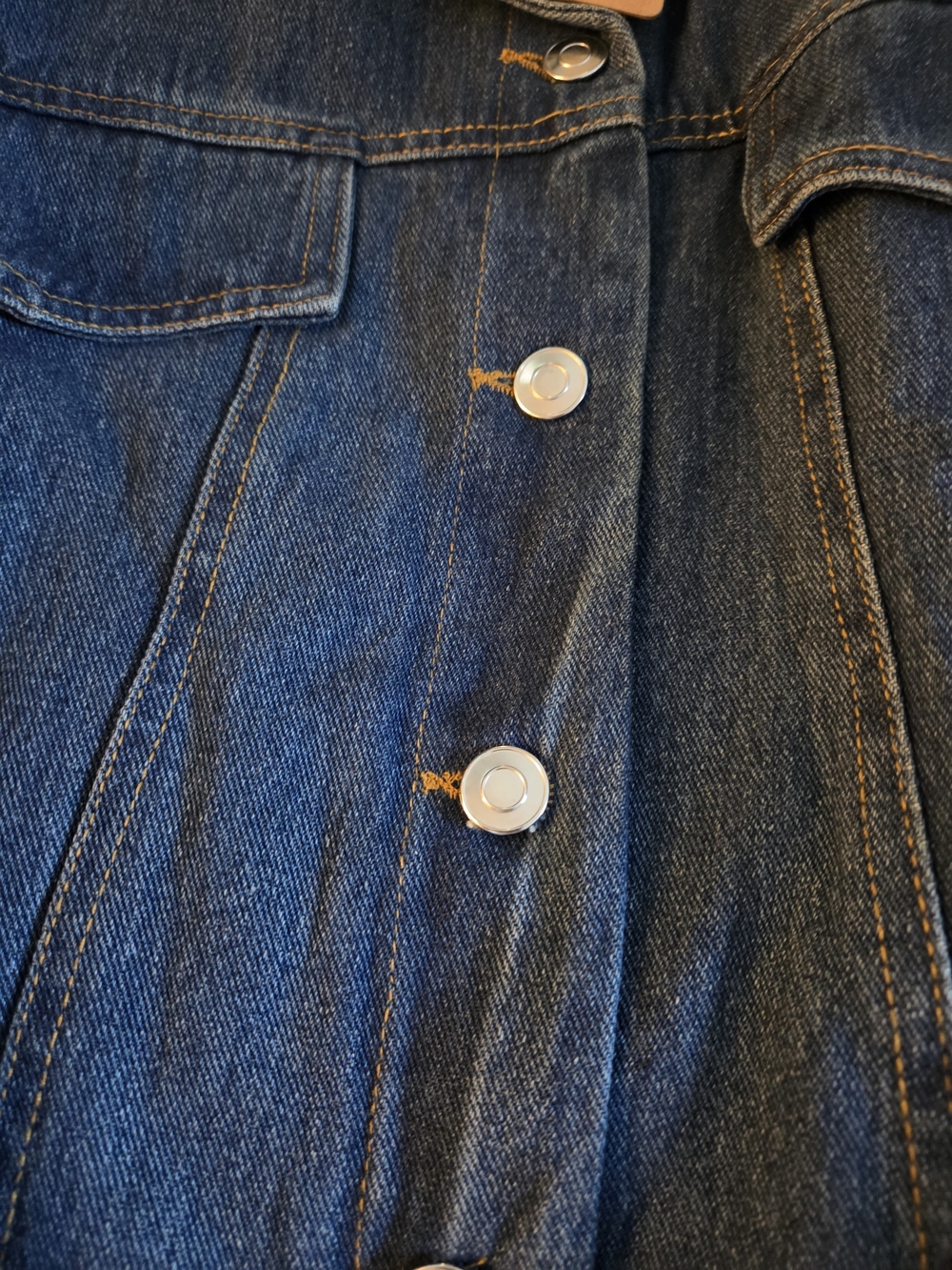 Blu Pepper Blue Denim Jacket with Black Sleeves - Picture 4 of 5